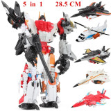 Transformer Robot Car Anime Devastator Aircraft Tank Model 5 IN 1