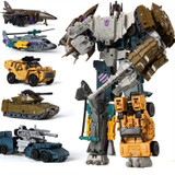 Transformer Robot Car Anime Devastator Aircraft Tank Model 5 IN 1