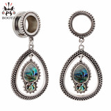 stainless steel dangle ear gauges