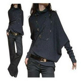 Knitted Batwing Sleeve Tops