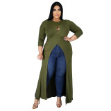 plus size clothing for women crew neck hollow out long sleeve shirt and blouse high waist elegant blouses wholesale dropshipping