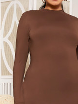 Plus Solid Bodycon Dress