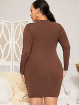 Plus Solid Bodycon Dress