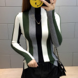Contrast Knitted Stripe Sweater