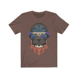 Cool Pug with Headphones Unisex T-Shirt