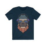 Cool Pug with Headphones Unisex T-Shirt