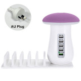 5 Port USB Charging Station Dock Stand Mushroom x Lamp DC 5V/6A US, UK, EU, AU Desktop Multi-Port Charger