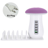 5 Port USB Charging Station Dock Stand Mushroom x Lamp DC 5V/6A US, UK, EU, AU Desktop Multi-Port Charger