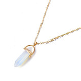 1 PCS Natural Stone Moon Choker Gold Necklace