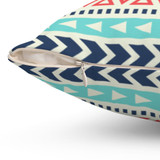 Spun Polyester Square Pillow - Aztec geometric color - Proper