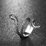 Gothic Silver Snake Ring