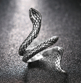 Gothic Silver Snake Ring