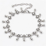 Silver Color Anklets for Women Vintage Bracelet Bohemian Flower