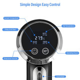 Vacuum Slow Sous Vide Food Cooker 1500W Powerful Immersion Circulator - LCD Digital Timer Display Stainless Steel
