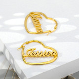 Heart Hooped Earrings Heart Hooped Earrings