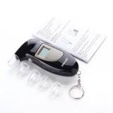 Key chain alcohol breathalyzer