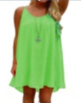 14 Colors Women beach dress fluorescence summer dress chiffon voile Condole belt dresses sexy Womens Clothing plus size