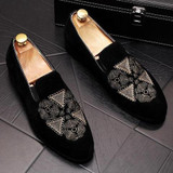 Black Velvet Detailed Loafers