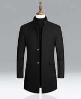 Woolen Stand Collar Coat