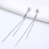 Dangle Hanging Rhinestone Long Drop Earrings