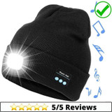 Bluetooth Beanie Hat with Light, Upgraded Musical Knitted Cap