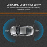 Mirror Dash Cam for Cars with Full Touch Screen, Backup Camera Rear View Mirror