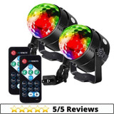Sound Activated Party Lights with Remote Control, RGB Disco Ball