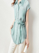 Stylish button-down shirt and short sleeves
