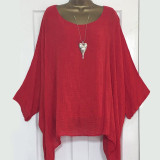 Casual Batwing Sleeve Blouses