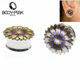 Sunflower Stainless Steel Ear Plugs  6-20mm Sunflower Stainless Steel Ear Plugs  6-20mm