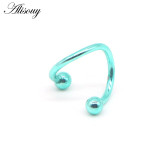 1 PC S Shape Surgical Stainless Steel 2 Balls Helix Cartilage  Piercing  16G