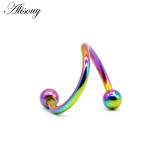 1 PC S Shape Surgical Stainless Steel 2 Balls Helix Cartilage  Piercing  16G