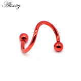 1 PC S Shape Surgical Stainless Steel 2 Balls Helix Cartilage  Piercing  16G