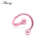 1 PC S Shape Surgical Stainless Steel 2 Balls Helix Cartilage  Piercing  16G