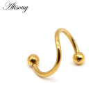 1 PC S Shape Surgical Stainless Steel 2 Balls Helix Cartilage  Piercing  16G