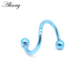 1 PC S Shape Surgical Stainless Steel 2 Balls Helix Cartilage  Piercing  16G