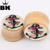2pcs/lot Wood Anchor  Ear Gauge
