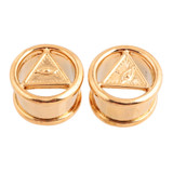 2pcs/lot Copper  Gold Ear Plugs