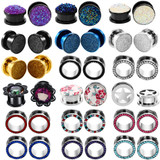 2pcs/lot Stainless Steel Ear Plugs and Tunnels