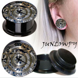 Clock Acrylic Ear Gauge