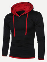 Men Color Block Hooded Sweatshirt