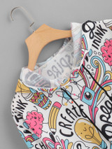 Cartoon Print Drawstring Hoodie