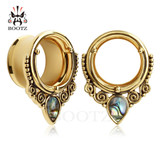 ear gauges expander plugs and tunnels with shell logo design 2pcs lot selling
