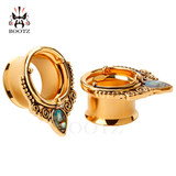 ear gauges expander plugs and tunnels with shell logo design 2pcs lot selling