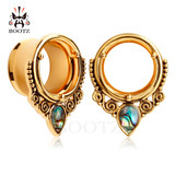 ear gauges expander plugs and tunnels with shell logo design 2pcs lot selling