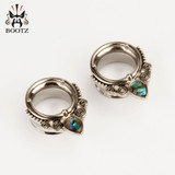 ear gauges expander plugs and tunnels with shell logo design 2pcs lot selling