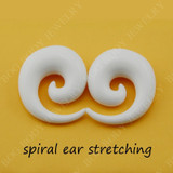Pair Acrylic Spiral Ear Gauges