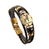 Zodiac Signs Bracelet Punk Leather Bracelet Zodiac Signs Bracelet Punk Leather Bracelet