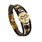 Zodiac Signs Bracelet Punk Leather Bracelet Zodiac Signs Bracelet Punk Leather Bracelet