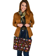  Vlains Halloween Leather Tote Bag